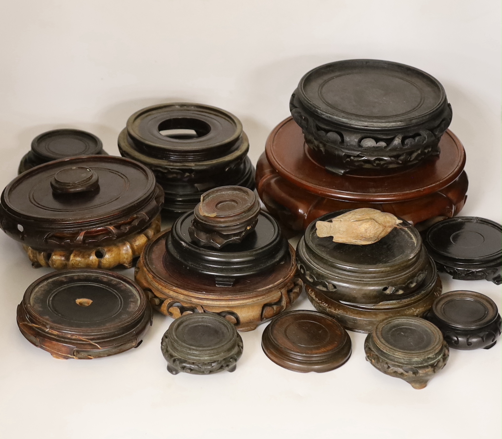 A collection of Chinese hardwood stands